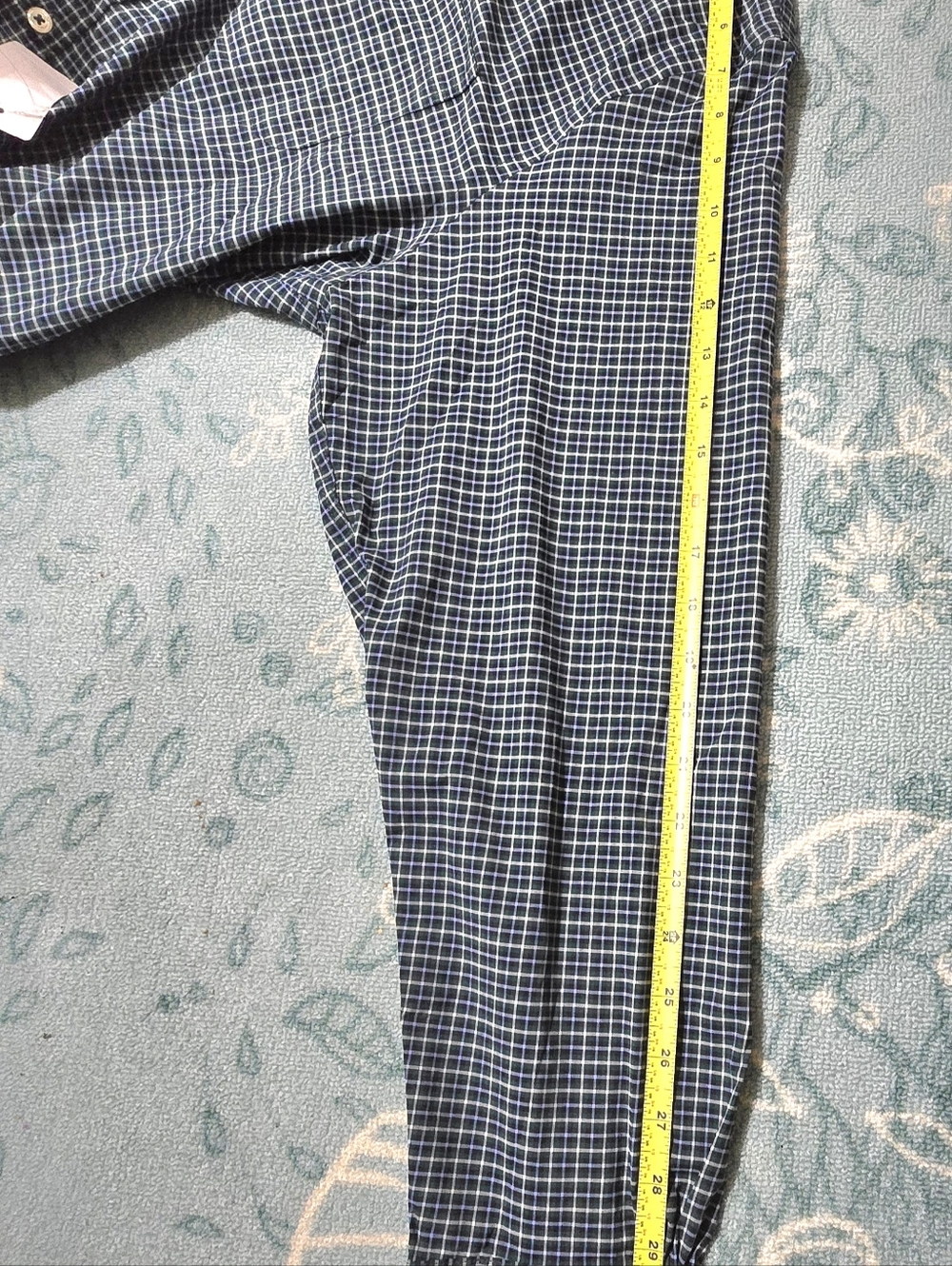 Brooks Brothers Shirt Mens Size XL Blue Green Plaid Nylon Stretch Button Up NWT. - Picture 11 of 16